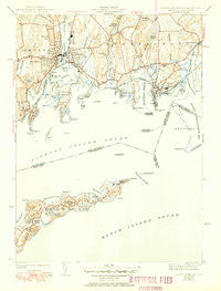 Mystic Connecticut Historical topographic map, 1:31680 scale, 7.5 X 7.5 Minute, Year 1944