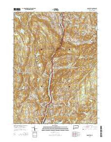Naugatuck Connecticut Current topographic map, 1:24000 scale, 7.5 X 7.5 Minute, Year 2015