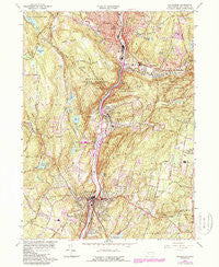 Naugatuck Connecticut Historical topographic map, 1:24000 scale, 7.5 X 7.5 Minute, Year 1964