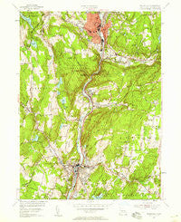 Naugatuck Connecticut Historical topographic map, 1:24000 scale, 7.5 X 7.5 Minute, Year 1954