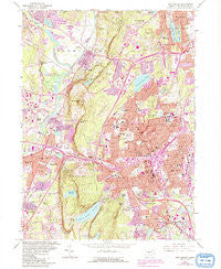 New Britain Connecticut Historical topographic map, 1:24000 scale, 7.5 X 7.5 Minute, Year 1966