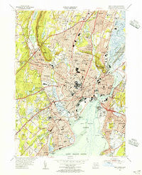 New Haven Connecticut Historical topographic map, 1:31680 scale, 7.5 X 7.5 Minute, Year 1954