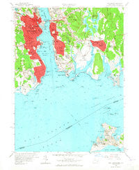 New London Connecticut Historical topographic map, 1:24000 scale, 7.5 X 7.5 Minute, Year 1958