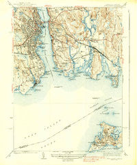 New London Connecticut Historical topographic map, 1:31680 scale, 7.5 X 7.5 Minute, Year 1938