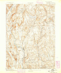 New Milford Connecticut Historical topographic map, 1:62500 scale, 15 X 15 Minute, Year 1893