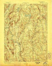 New Milford Connecticut Historical topographic map, 1:62500 scale, 15 X 15 Minute, Year 1893