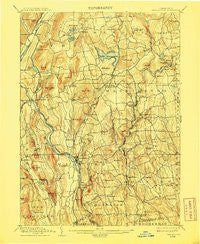 New Milford Connecticut Historical topographic map, 1:62500 scale, 15 X 15 Minute, Year 1904