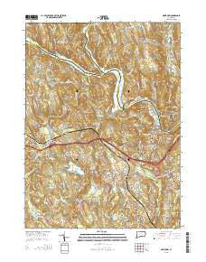 Newtown Connecticut Current topographic map, 1:24000 scale, 7.5 X 7.5 Minute, Year 2015