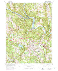 Newtown Connecticut Historical topographic map, 1:24000 scale, 7.5 X 7.5 Minute, Year 1963