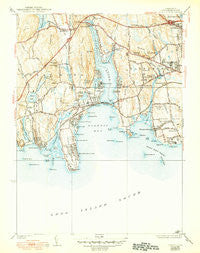 Niantic Connecticut Historical topographic map, 1:31680 scale, 7.5 X 7.5 Minute, Year 1938