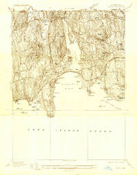 Niantic Connecticut Historical topographic map, 1:24000 scale, 7.5 X 7.5 Minute, Year 1934