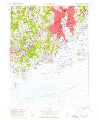 Norwalk South Connecticut Historical topographic map, 1:24000 scale, 7.5 X 7.5 Minute, Year 1960