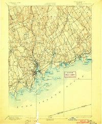 Norwalk Connecticut Historical topographic map, 1:62500 scale, 15 X 15 Minute, Year 1893