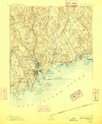 Norwalk Connecticut Historical topographic map, 1:62500 scale, 15 X 15 Minute, Year 1893