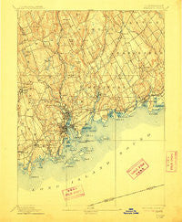 Norwalk Connecticut Historical topographic map, 1:62500 scale, 15 X 15 Minute, Year 1893