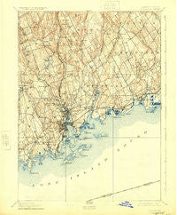 Norwalk Connecticut Historical topographic map, 1:62500 scale, 15 X 15 Minute, Year 1893
