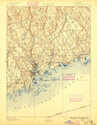 Norwalk Connecticut Historical topographic map, 1:62500 scale, 15 X 15 Minute, Year 1893