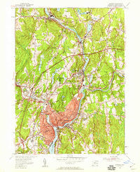 Norwich Connecticut Historical topographic map, 1:24000 scale, 7.5 X 7.5 Minute, Year 1954