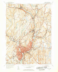 Norwich Connecticut Historical topographic map, 1:31680 scale, 7.5 X 7.5 Minute, Year 1954