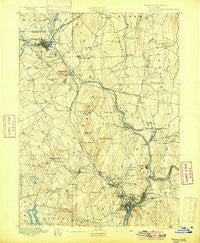 Norwich Connecticut Historical topographic map, 1:62500 scale, 15 X 15 Minute, Year 1892
