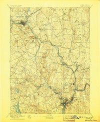 Norwich Connecticut Historical topographic map, 1:62500 scale, 15 X 15 Minute, Year 1892