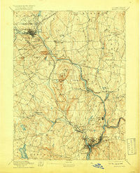 Norwich Connecticut Historical topographic map, 1:62500 scale, 15 X 15 Minute, Year 1892