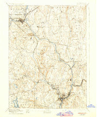 Norwich Connecticut Historical topographic map, 1:62500 scale, 15 X 15 Minute, Year 1892
