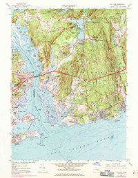 Old Lyme Connecticut Historical topographic map, 1:24000 scale, 7.5 X 7.5 Minute, Year 1958