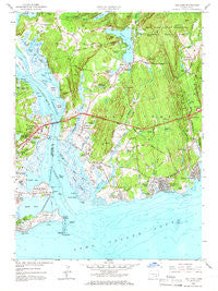 Old Lyme Connecticut Historical topographic map, 1:24000 scale, 7.5 X 7.5 Minute, Year 1958
