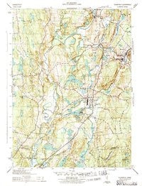 Plainfield Connecticut Historical topographic map, 1:31680 scale, 7.5 X 7.5 Minute, Year 1943