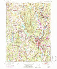 Putnam Connecticut Historical topographic map, 1:24000 scale, 7.5 X 7.5 Minute, Year 1955