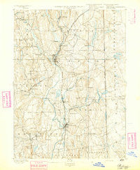 Putnam Connecticut Historical topographic map, 1:62500 scale, 15 X 15 Minute, Year 1893