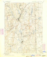 Putnam Connecticut Historical topographic map, 1:62500 scale, 15 X 15 Minute, Year 1893