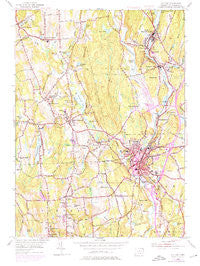 Putnam Connecticut Historical topographic map, 1:24000 scale, 7.5 X 7.5 Minute, Year 1955