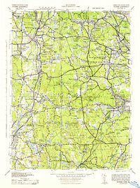 Putnam Rhode Island Historical topographic map, 1:125000 scale, 30 X 30 Minute, Year 1943
