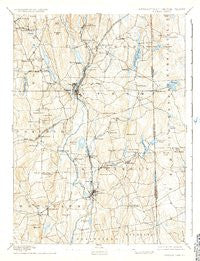 Putnam Connecticut Historical topographic map, 1:62500 scale, 15 X 15 Minute, Year 1893