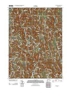 Roxbury Connecticut Historical topographic map, 1:24000 scale, 7.5 X 7.5 Minute, Year 2012