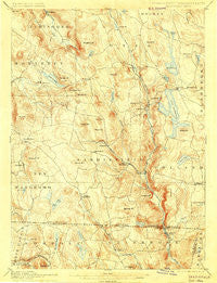 Sandisfield Massachusetts Historical topographic map, 1:62500 scale, 15 X 15 Minute, Year 1897