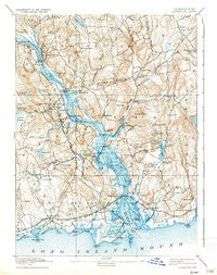 Saybrook Connecticut Historical topographic map, 1:62500 scale, 15 X 15 Minute, Year 1893
