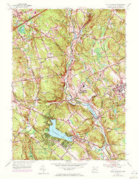 South Coventry Connecticut Historical topographic map, 1:24000 scale, 7.5 X 7.5 Minute, Year 1953