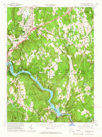 Southbury Connecticut Historical topographic map, 1:24000 scale, 7.5 X 7.5 Minute, Year 1964