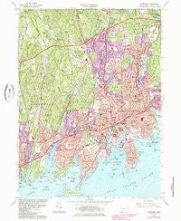 Stamford Connecticut Historical topographic map, 1:24000 scale, 7.5 X 7.5 Minute, Year 1960