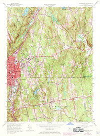 Torrington Connecticut Historical topographic map, 1:24000 scale, 7.5 X 7.5 Minute, Year 1956
