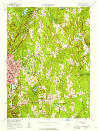 Torrington Connecticut Historical topographic map, 1:24000 scale, 7.5 X 7.5 Minute, Year 1956