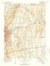 Torrington Connecticut Historical topographic map, 1:31680 scale, 7.5 X 7.5 Minute, Year 1951