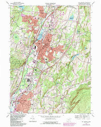 Wallingford Connecticut Historical topographic map, 1:24000 scale, 7.5 X 7.5 Minute, Year 1967