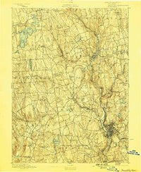 Waterbury Connecticut Historical topographic map, 1:62500 scale, 15 X 15 Minute, Year 1893