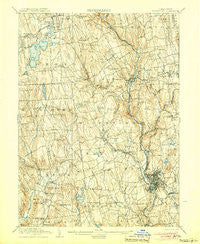 Waterbury Connecticut Historical topographic map, 1:62500 scale, 15 X 15 Minute, Year 1904