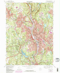 Waterbury Connecticut Historical topographic map, 1:24000 scale, 7.5 X 7.5 Minute, Year 1968