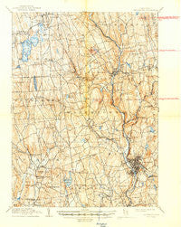 Waterbury Connecticut Historical topographic map, 1:62500 scale, 15 X 15 Minute, Year 1904